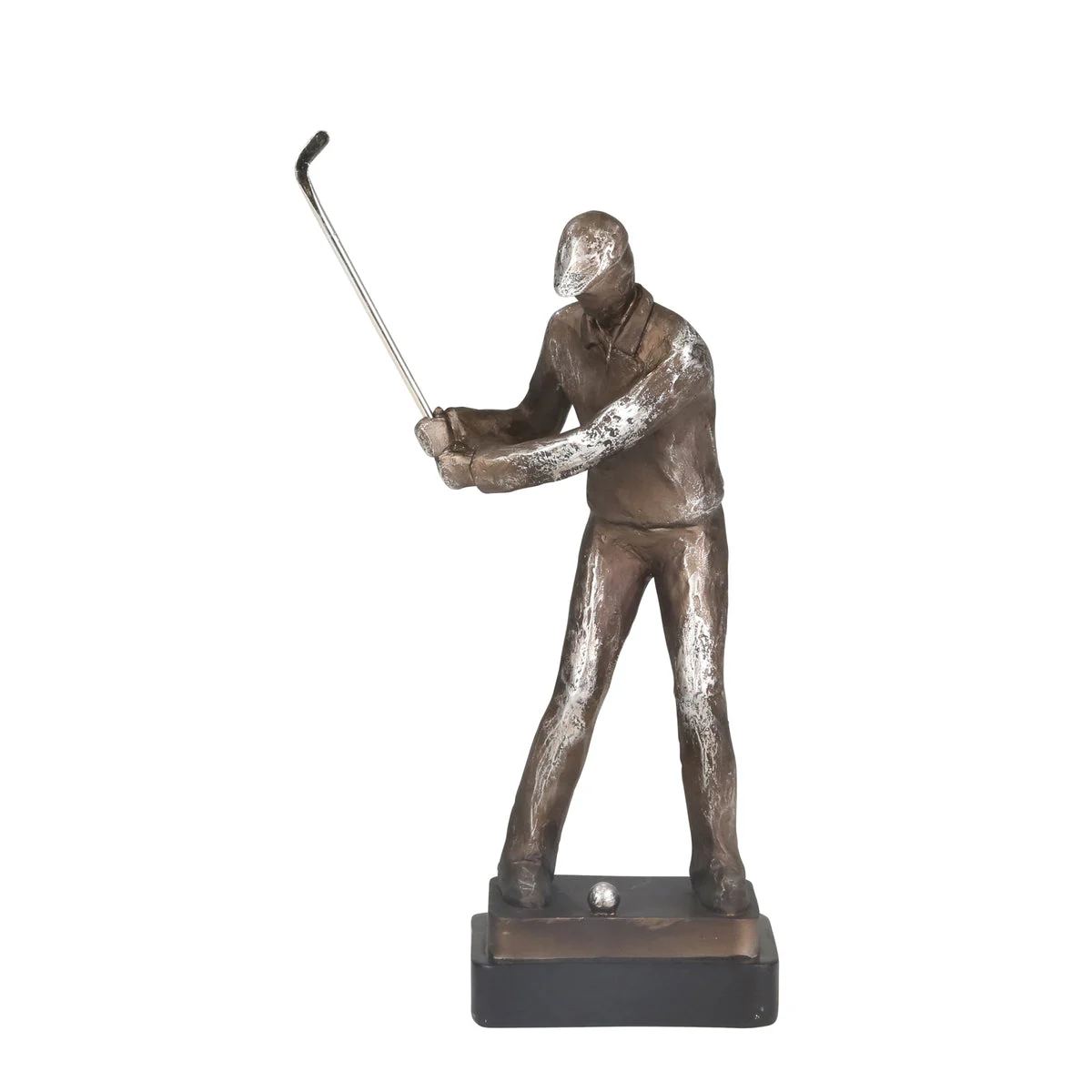 Sagebrook Home Resin 13`` Golf Figurine, Silver