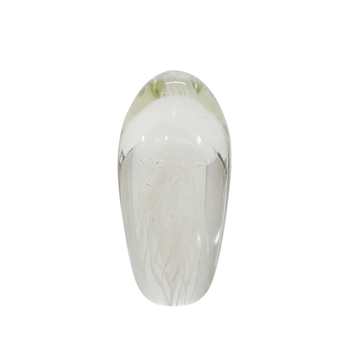 Sagebrook Home Crystal 7`` Jellyfish Egg, White