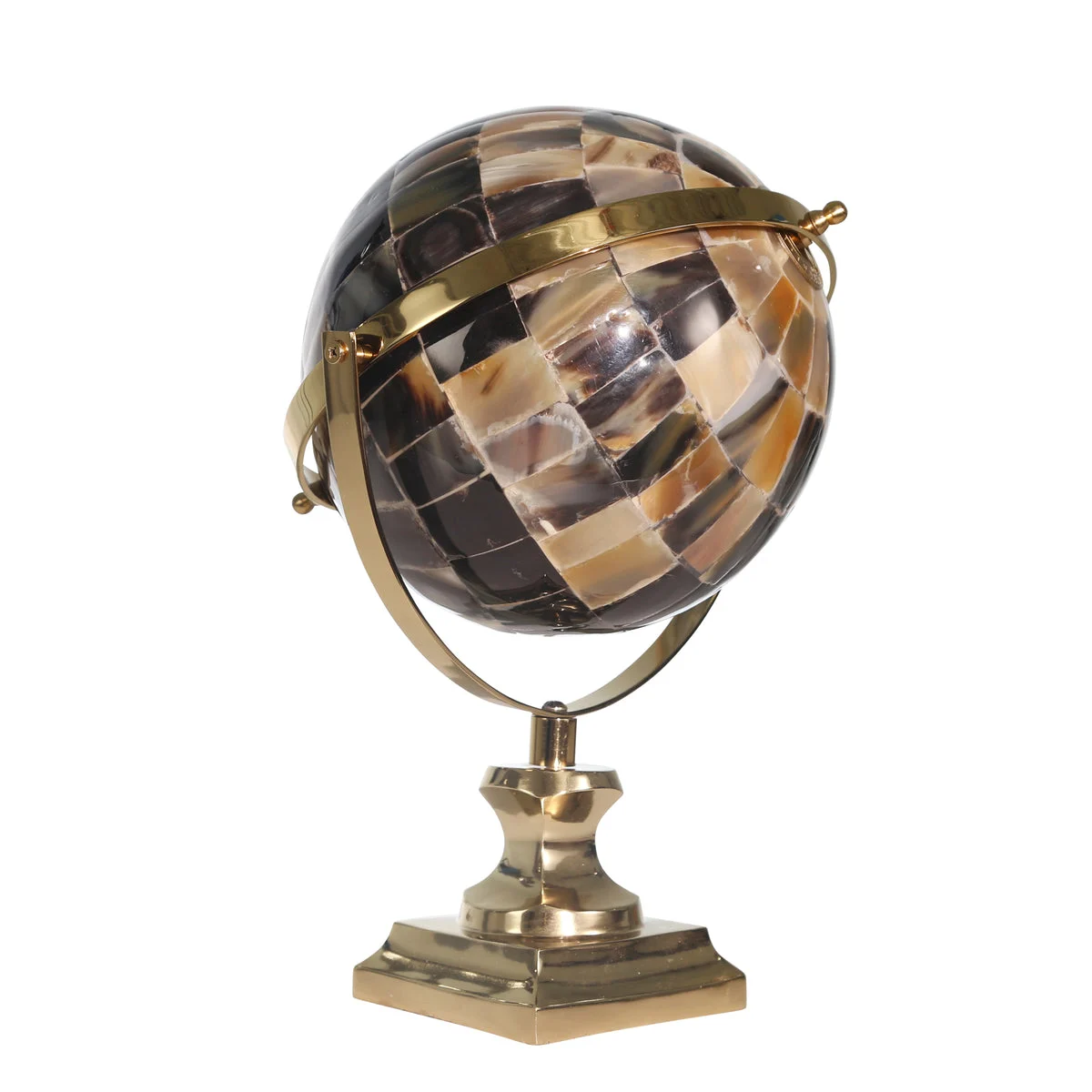 Sagebrook Home Horn Globe 14`` With Aluminumbase, Multi