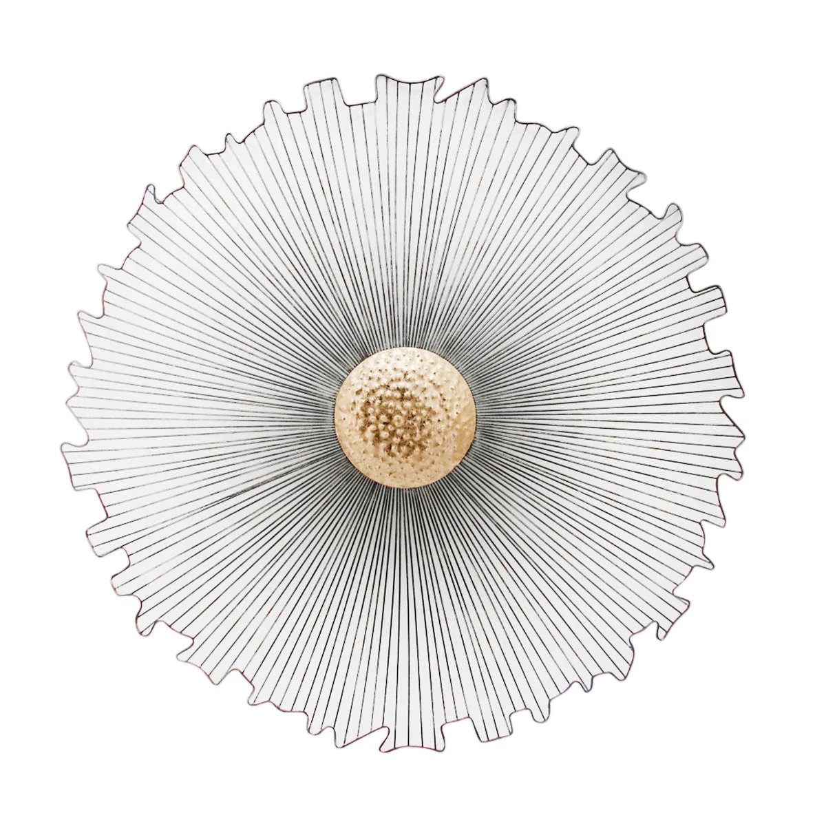 Sagebrook Home 14597 30" Daisy Metal Wall Decor, Black, Wb