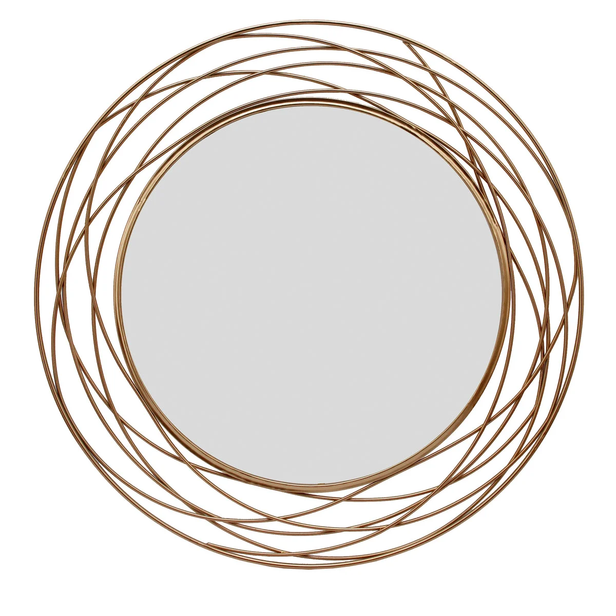 Sagebrook Home 14727 36" Metal Swirl Mirror, Gold Wb