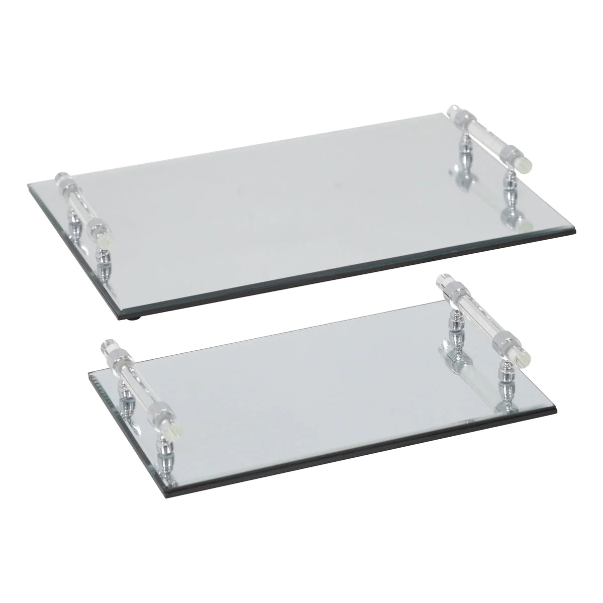 Sagebrook Home Set of 2 Mirrored Trays