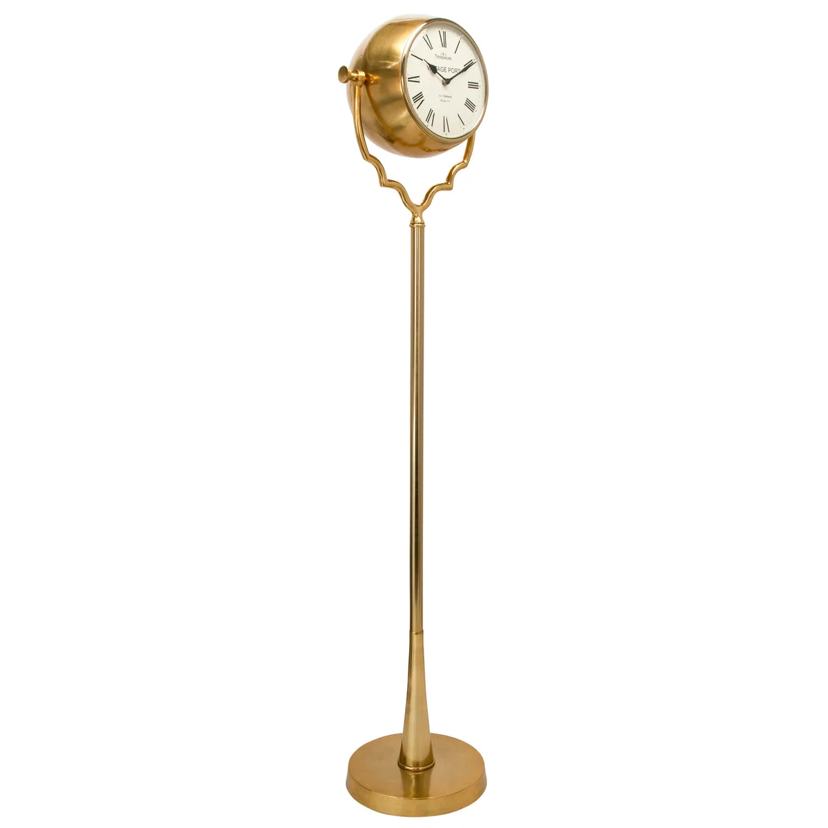 Sagebrook Home Metal 57`` Antique Clock, Gold