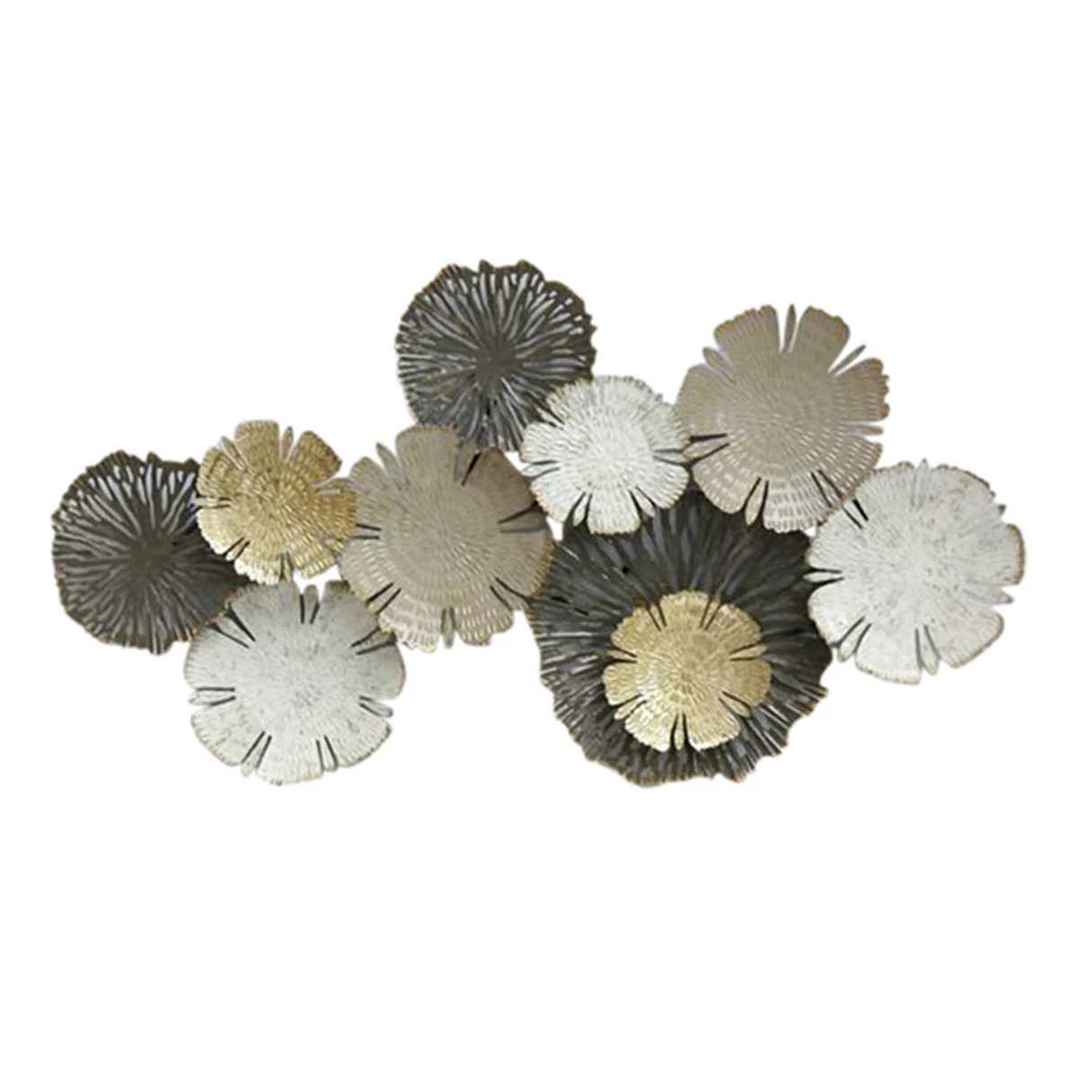 Sagebrook Home Metal 36`` Lily Pads Wall Accent, Multi Wb