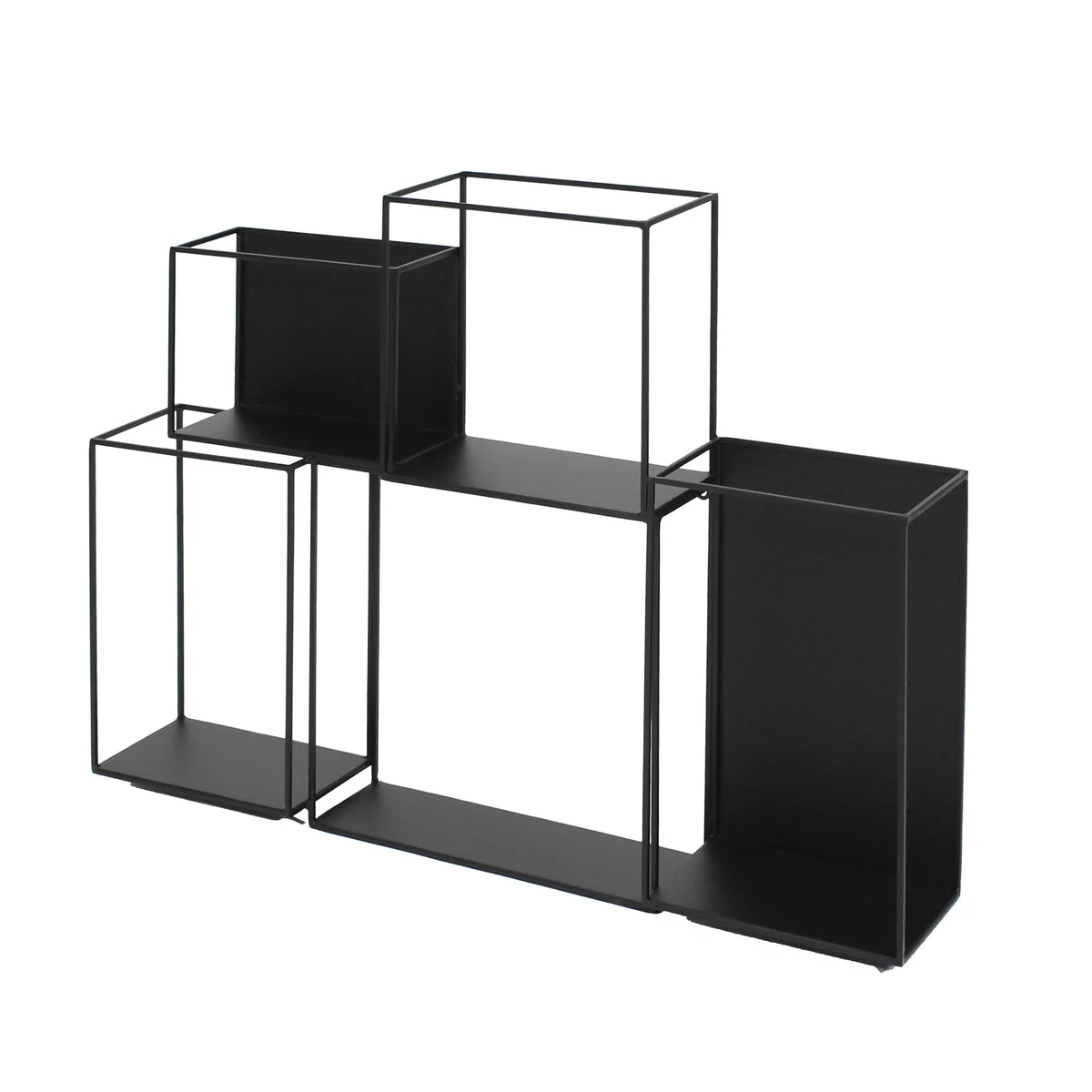 Sagebrook Home Metal 22`` Cubed Wall Decor, Black