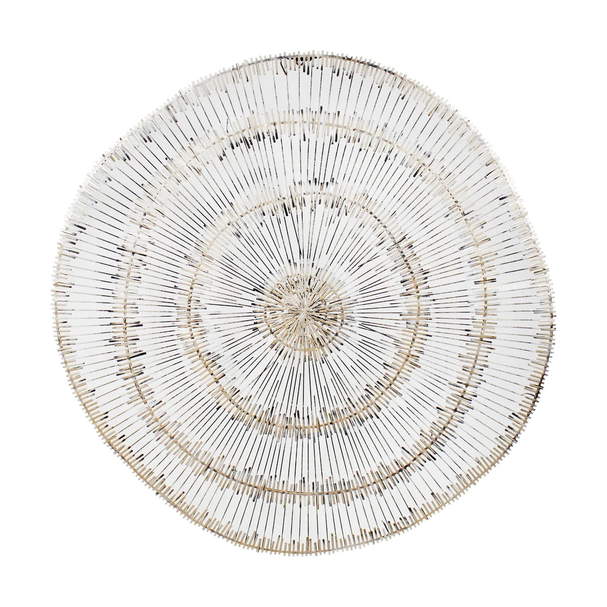 Sagebrook Home Metal 33`` Round Wall Decor, Brown Wb