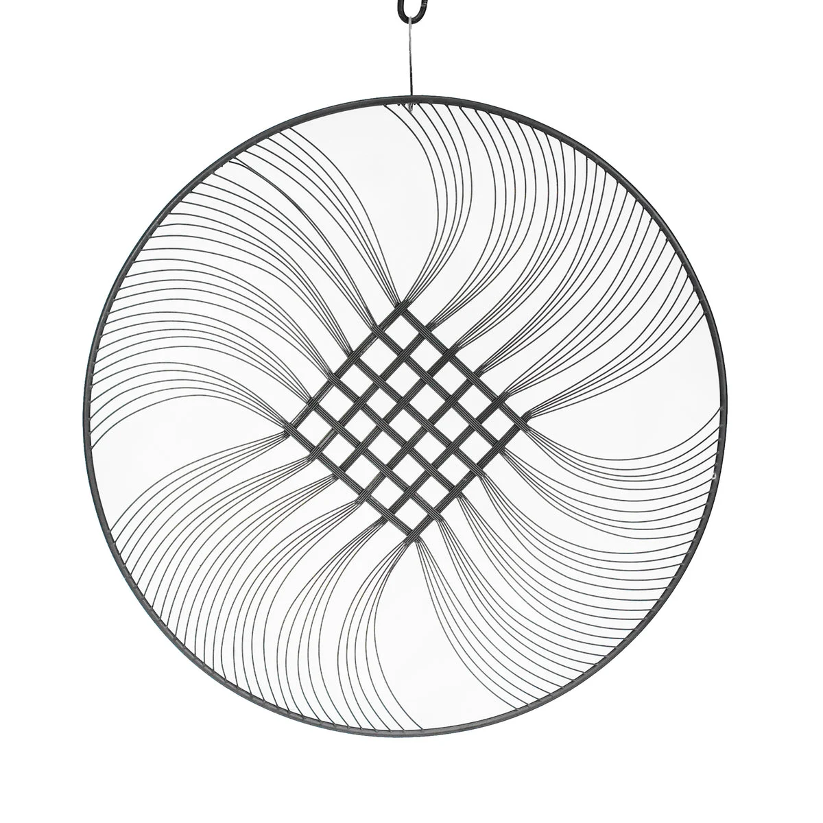 Sagebrook Home 14900 32" Metal Circle Swirl Wall Decor, Black