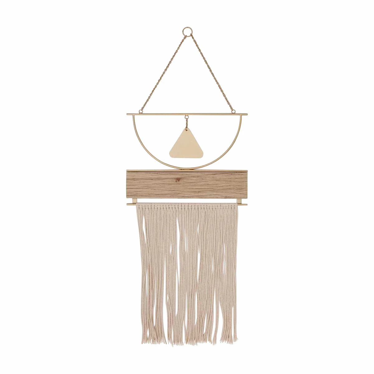 Sagebrook Home Wood/Metal 32`` Boho Wall Decor, Brown