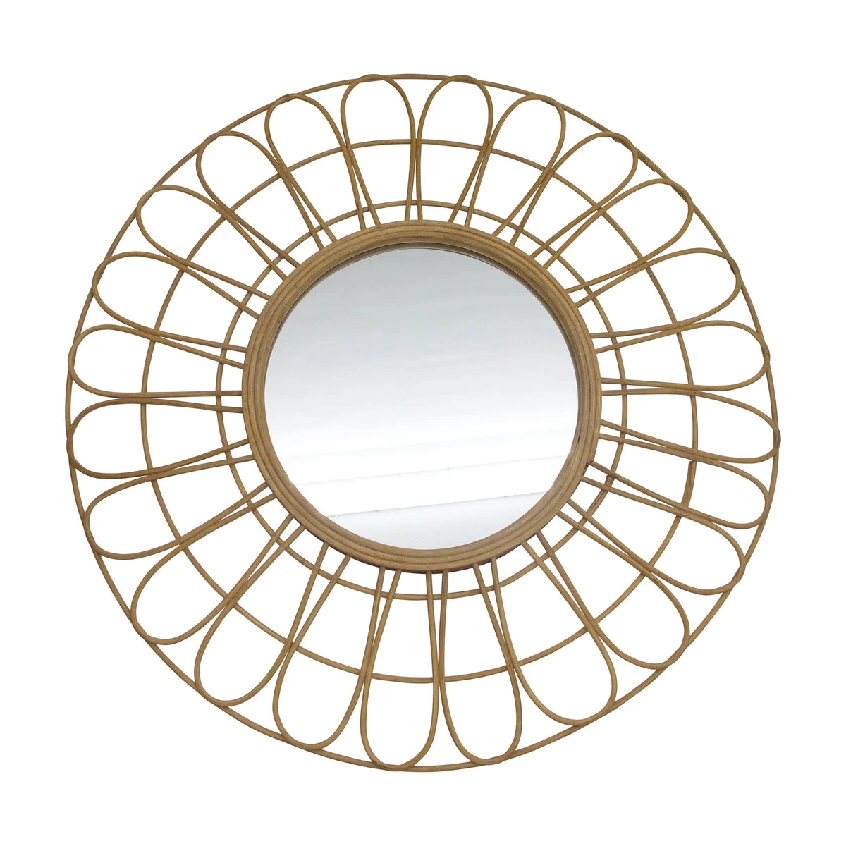 Sagebrook Home 14920 36" Rattan Mirror, Natural Wb