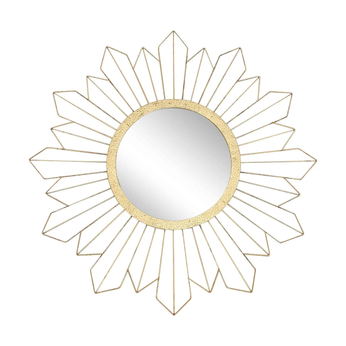 Sagebrook Home Metal 31`` Sunburst Mirror, Gold Wb