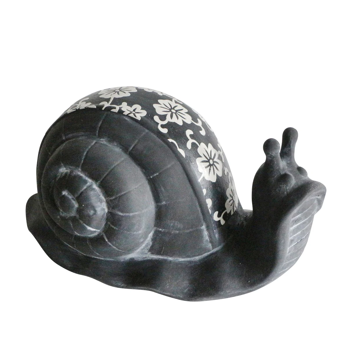 Sagebrook Home Ceramic 8`` Snail Figurine, Gray