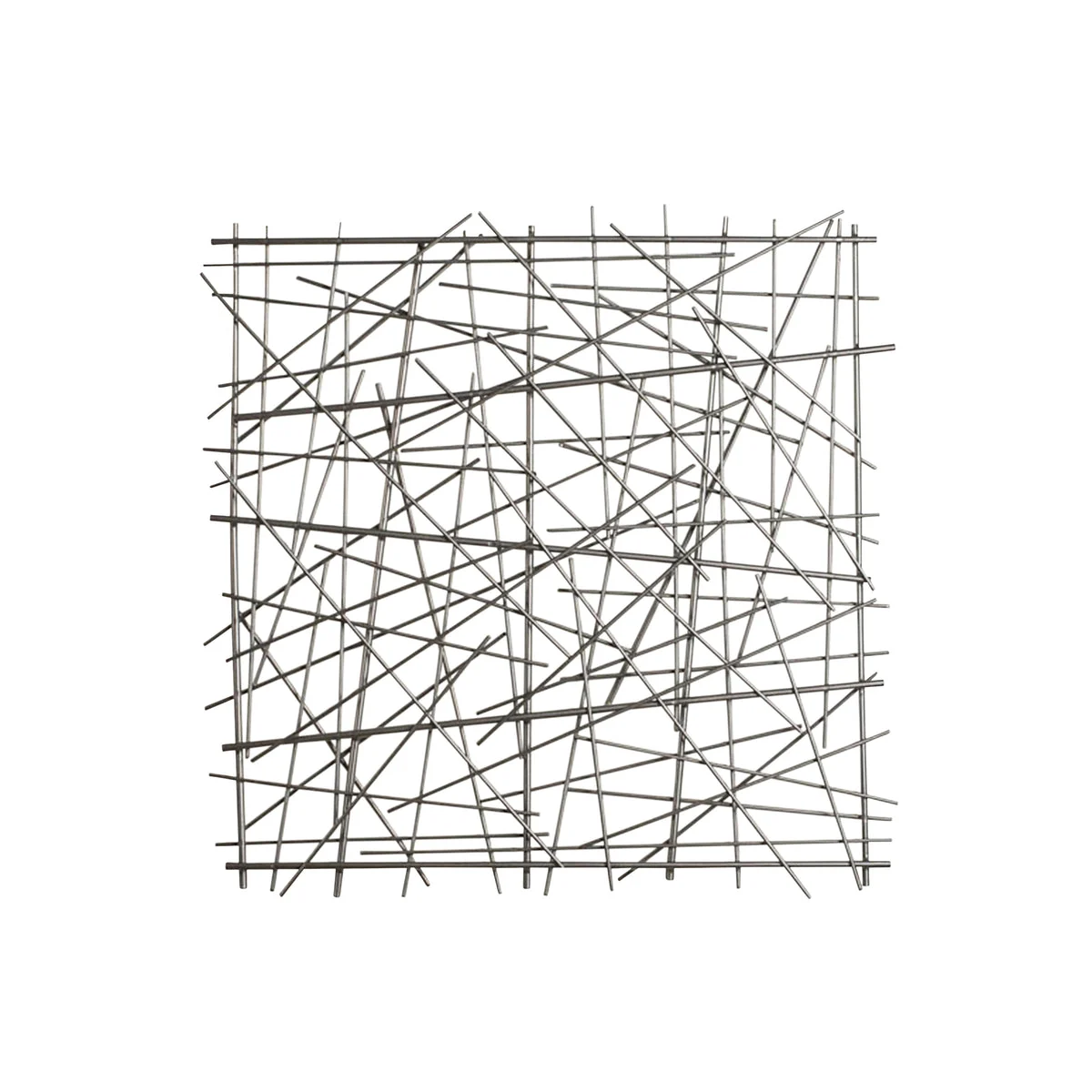 Sagebrook Home 14995 21" Metal Abstract Square Wall Decor, Black Wb