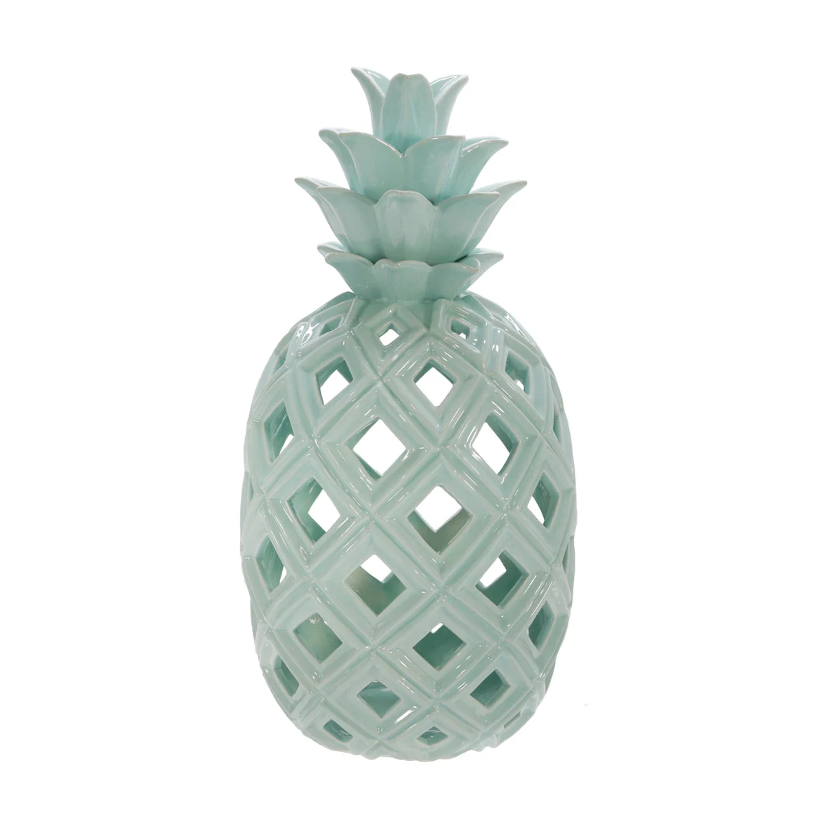 Sagebrook Home 15082-01 16" H Ceramic Pineapple Decor, Green