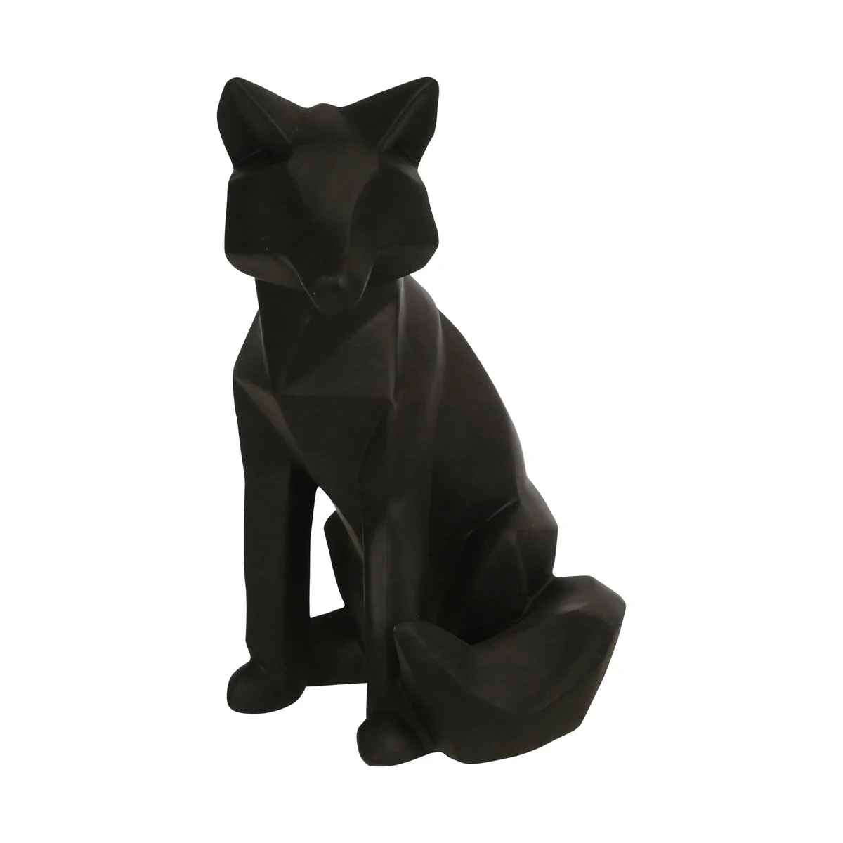 Sagebrook Home Polyresin 10" Fox Figurine, Black