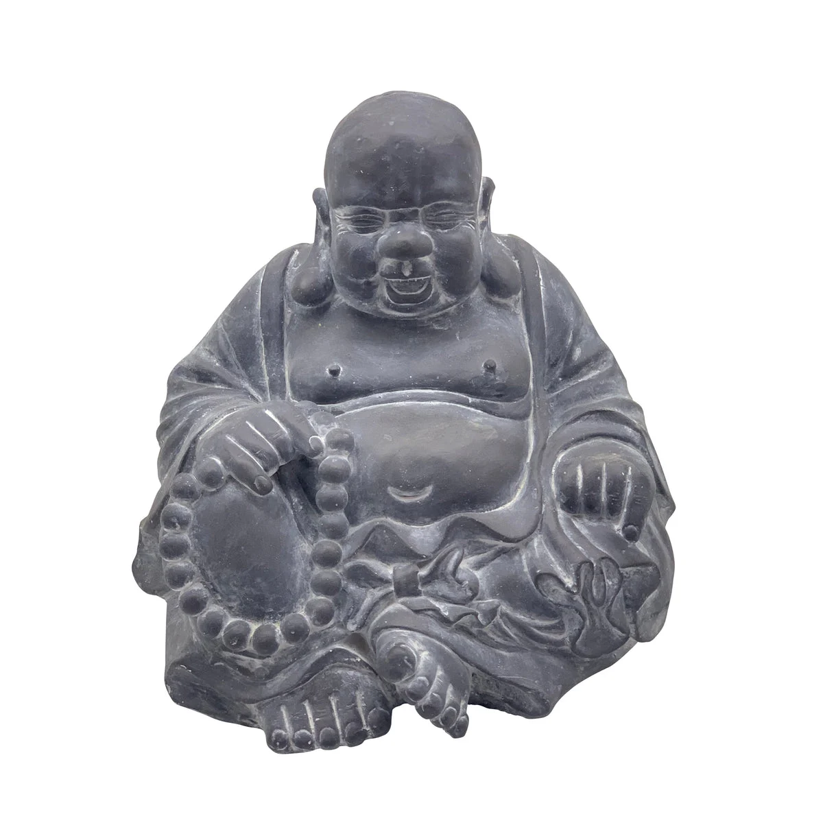 Sagebrook Home 15125 14" Happy Buddha, Gray