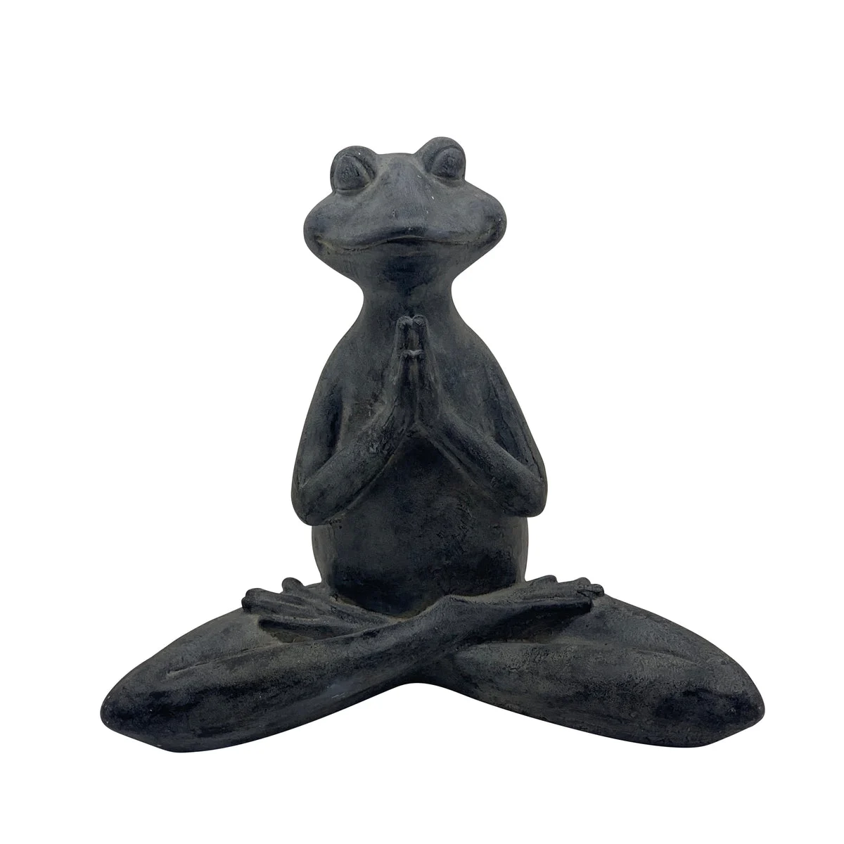 Sagebrook Home 15127-01 16" Namaste Yoga Frog, Black