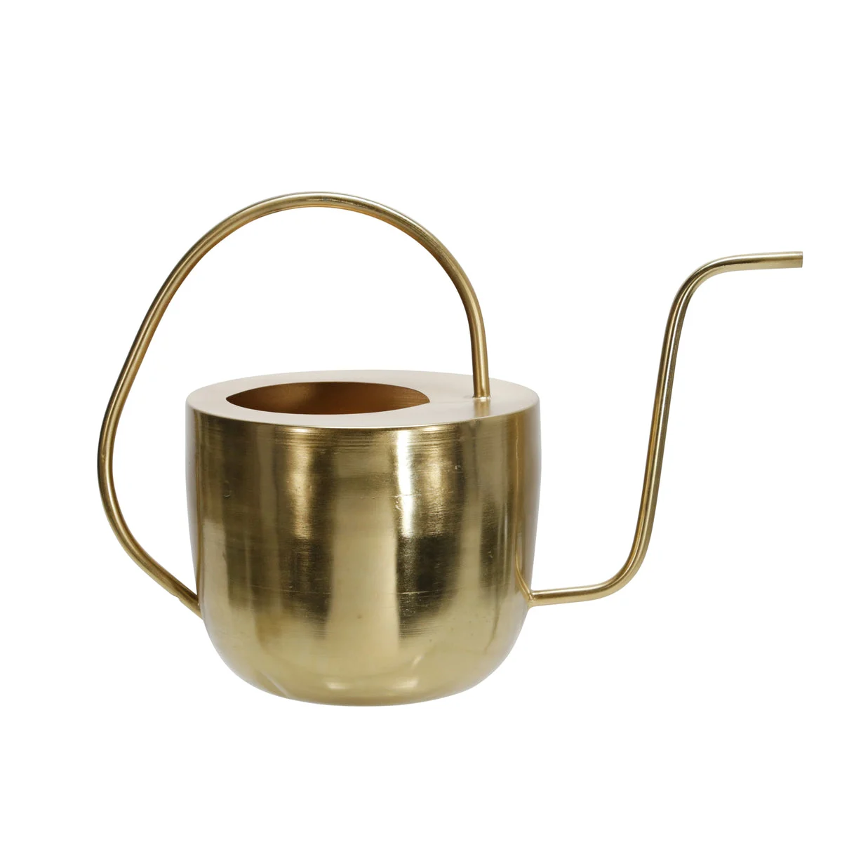 Sagebrook Home 15161 11" Metal Flat Top Watering Can, Gold