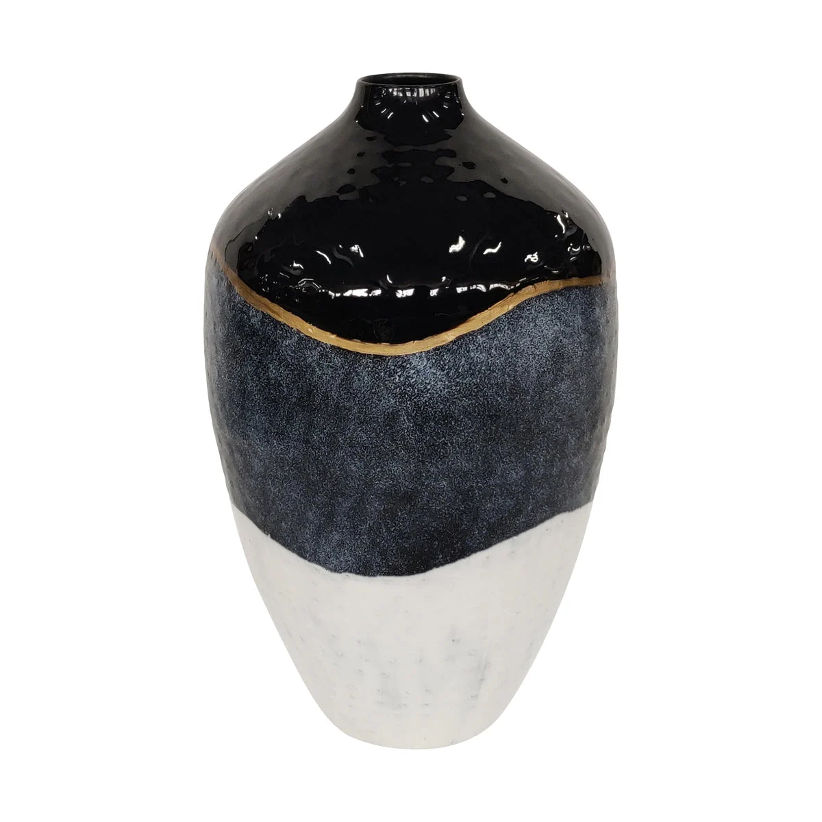 Sagebrook Home Metal 17`"H Avalon Vase, Blue