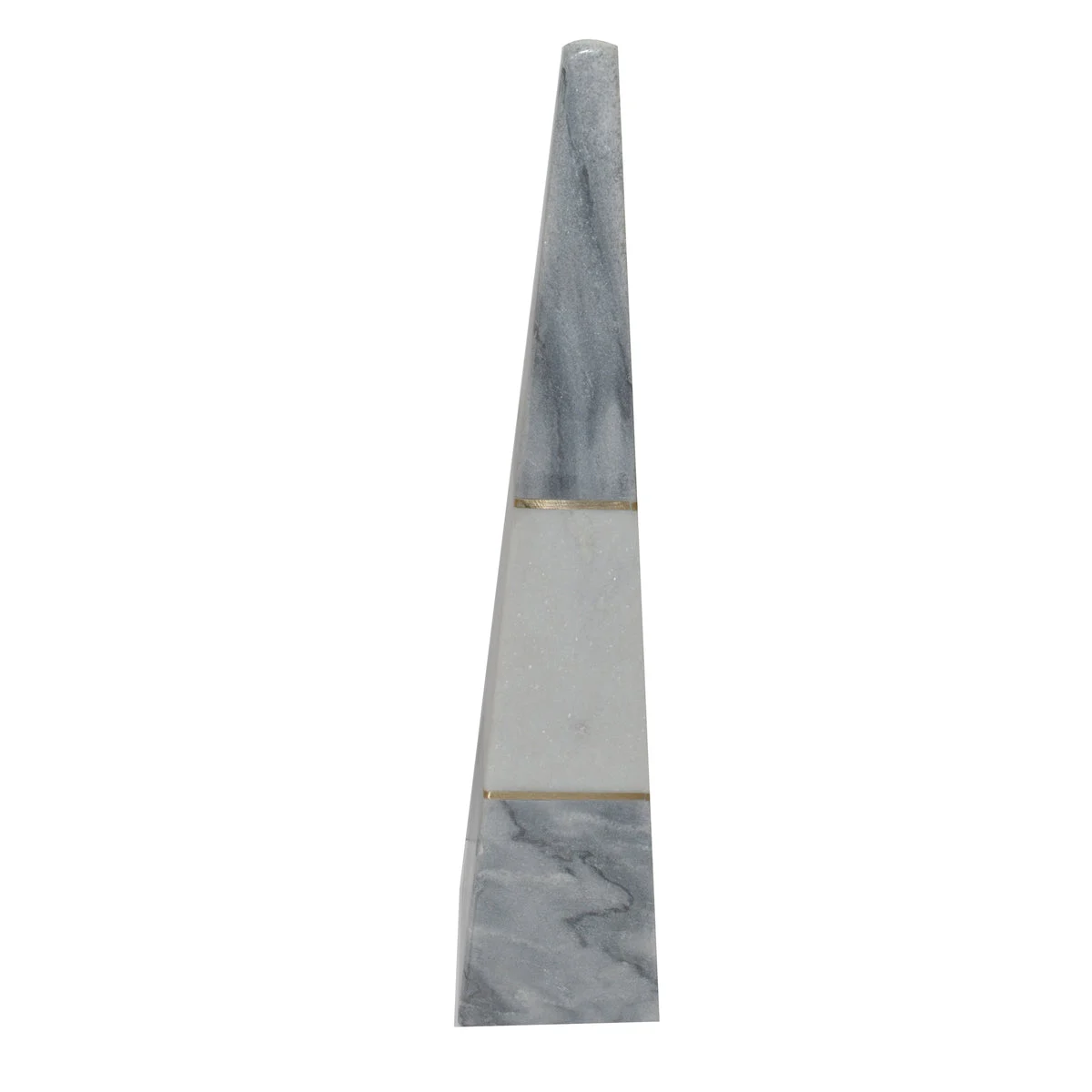 Sagebrook Home Marble 16"H Obelisk Tower, Gray