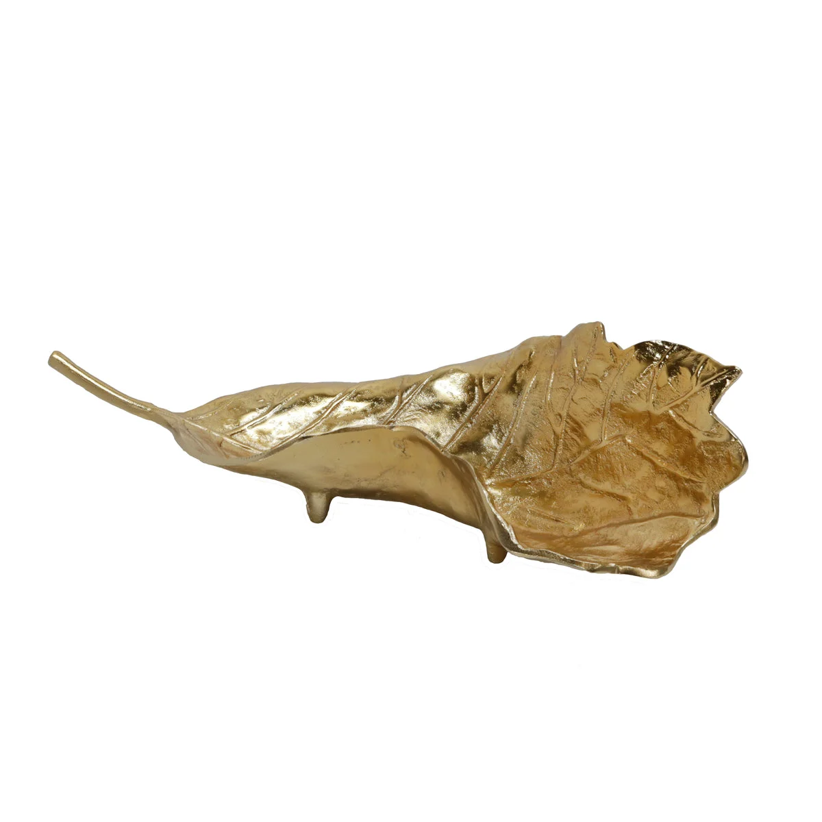 Sagebrook Home Metal 23`` Leaf Platter, Gold