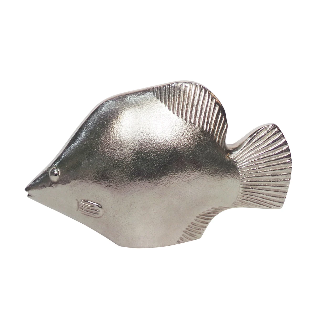 Sagebrook Home Metal 12`` Fish Figurine, Silver