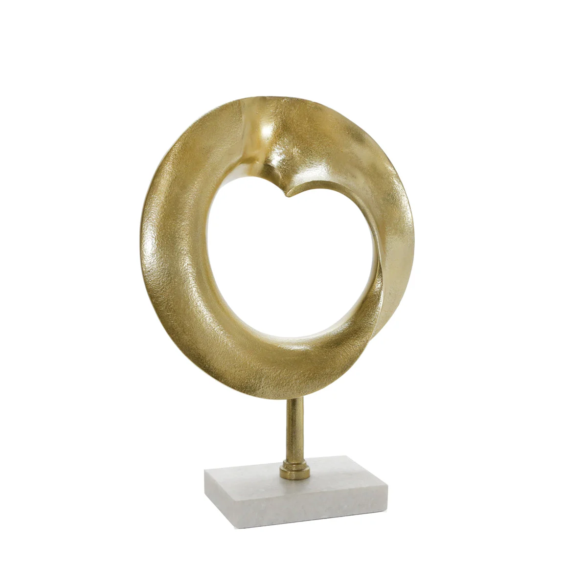 Sagebrook Home Metal 18``H Disc W/ Marble Base, Gold