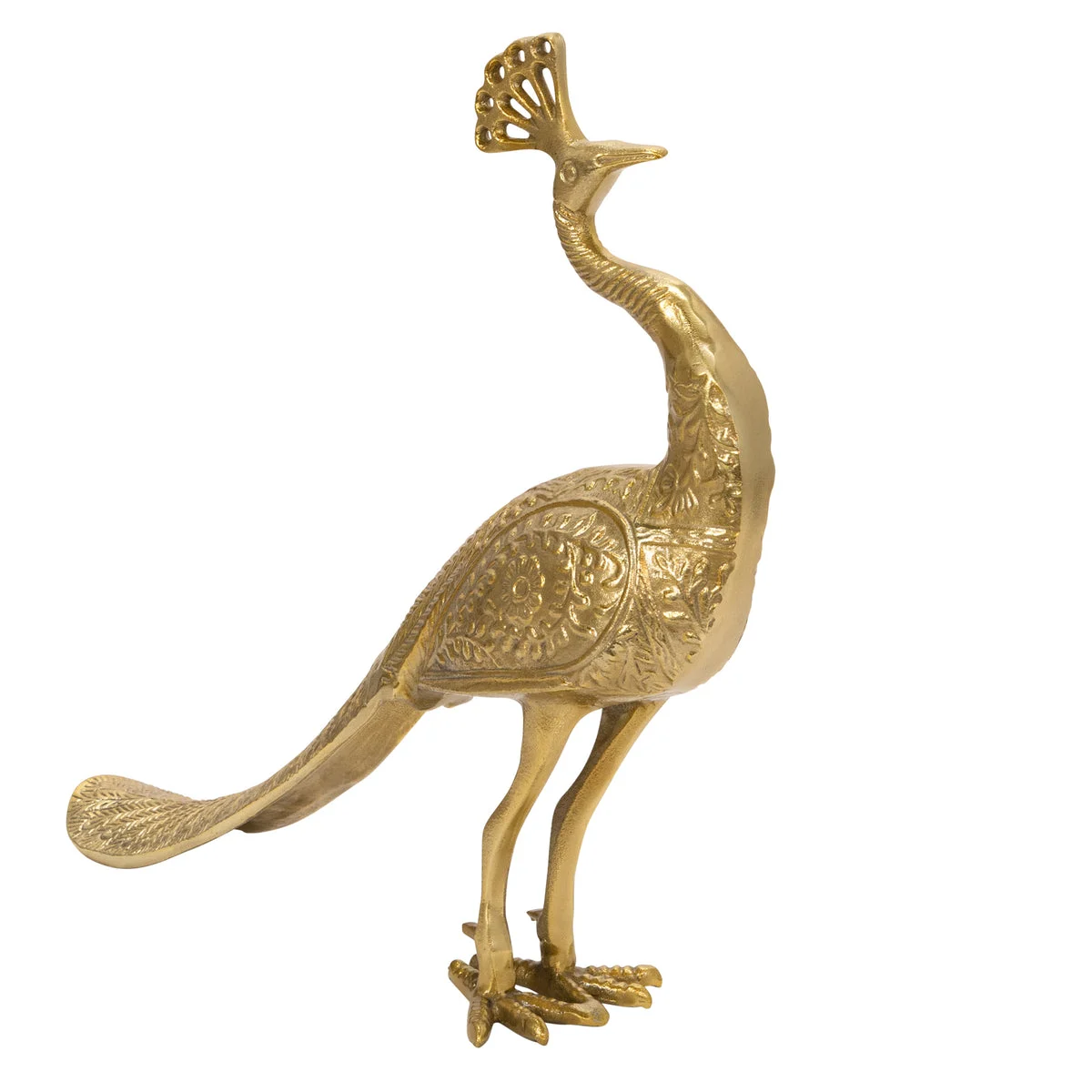 Sagebrook Home Metal 16"H Peacock, Gold