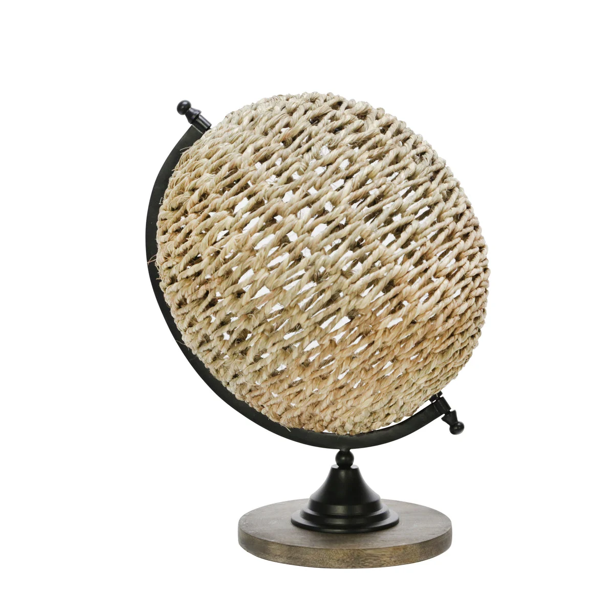 Sagebrook Home Rattan 15"H Globe Decor, Brown