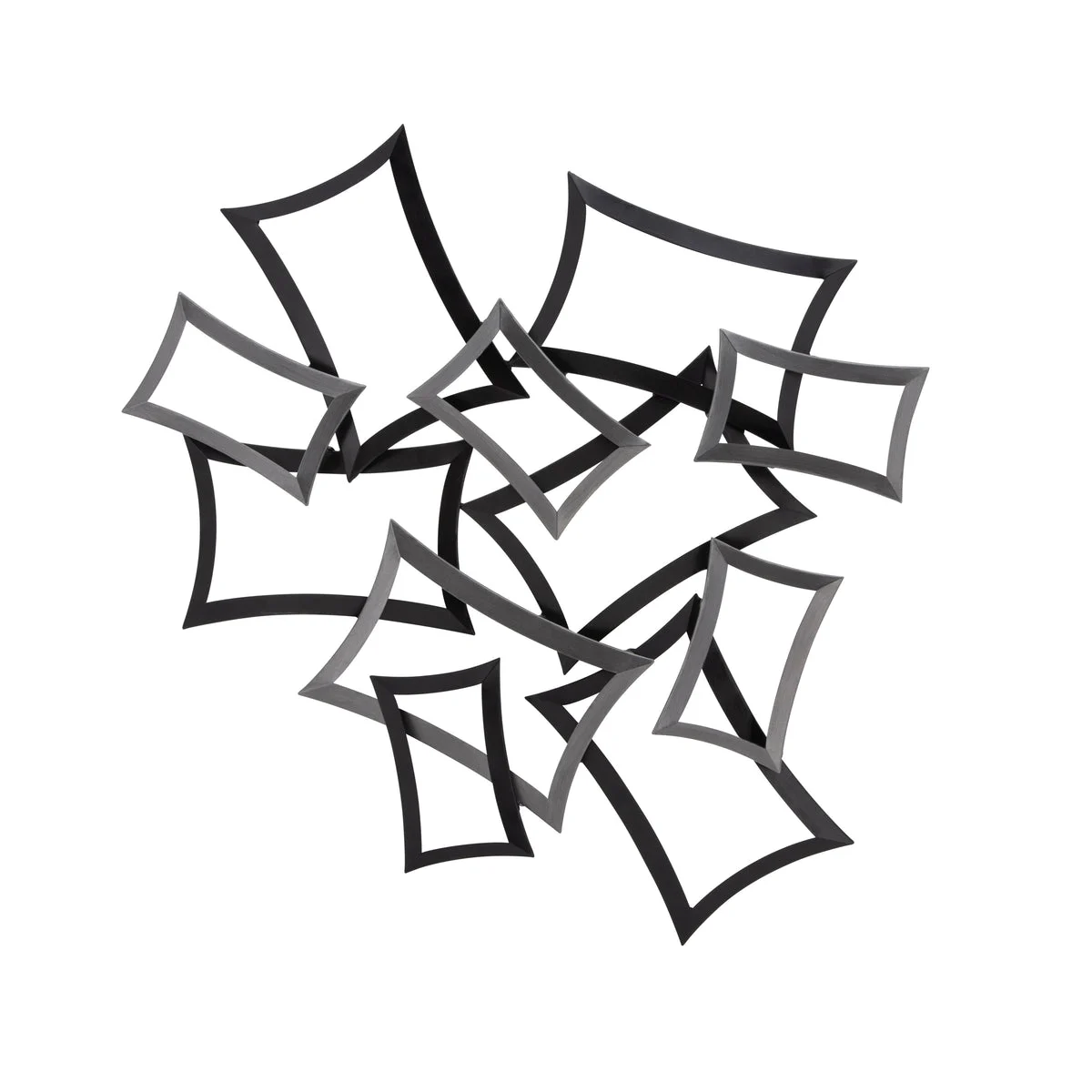 Sagebrook Home Metal 29`` Abstract Wall Decor, Black/Gunmetal Wb