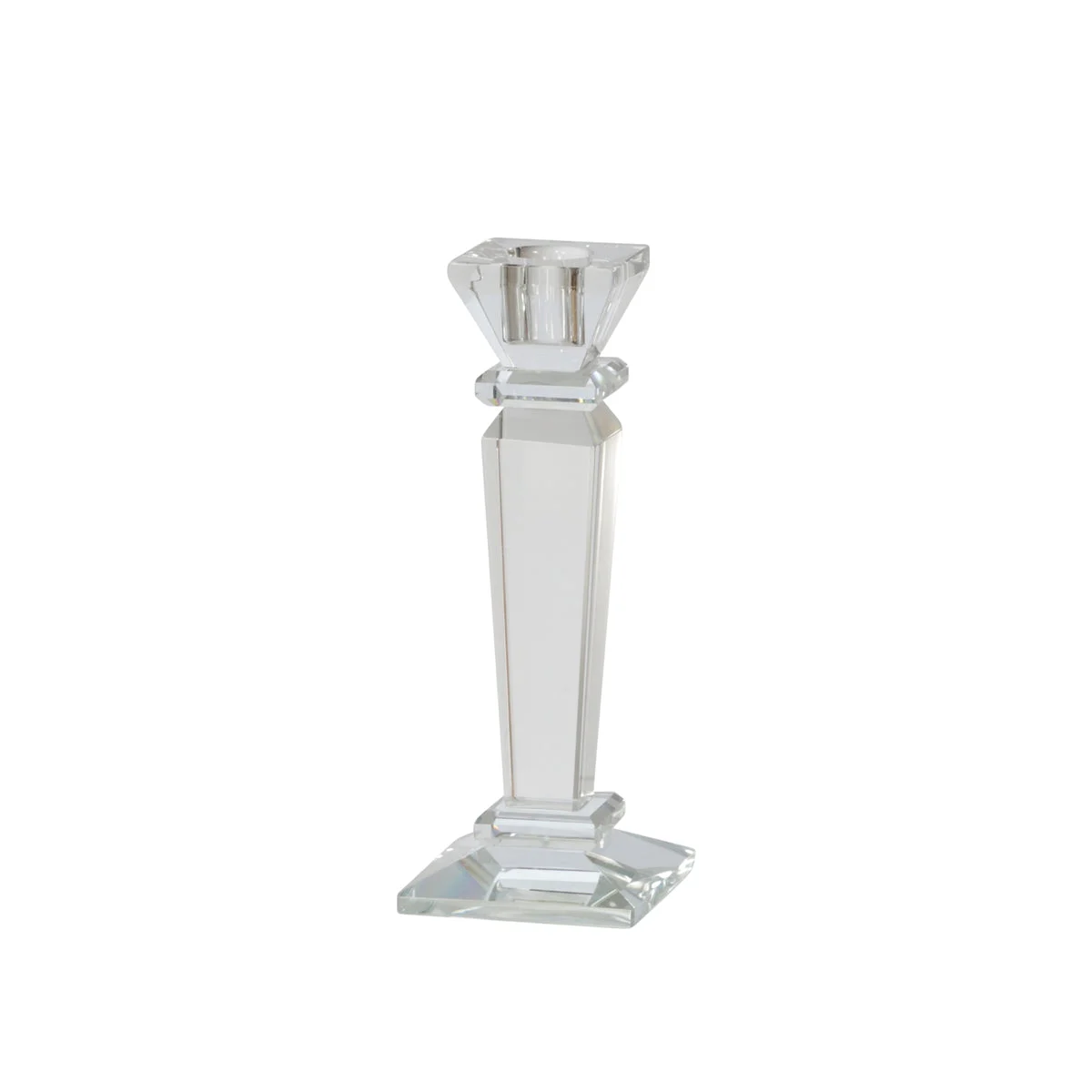 Sagebrook Home Glass 7" Candle Holder, Clear
