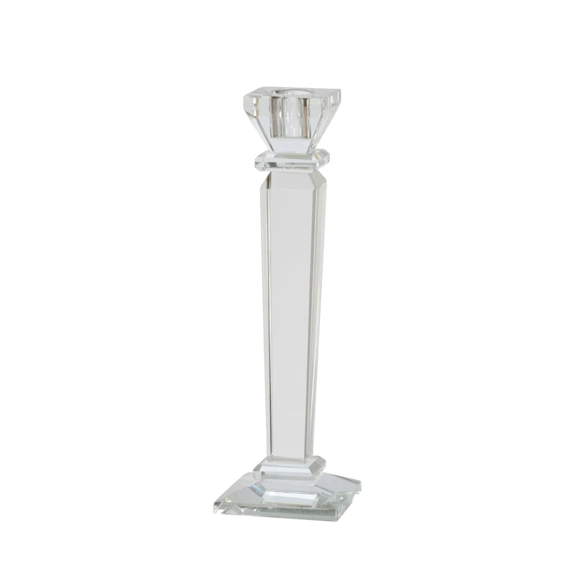 Sagebrook Home Glass 9" Candle Holder, Clear