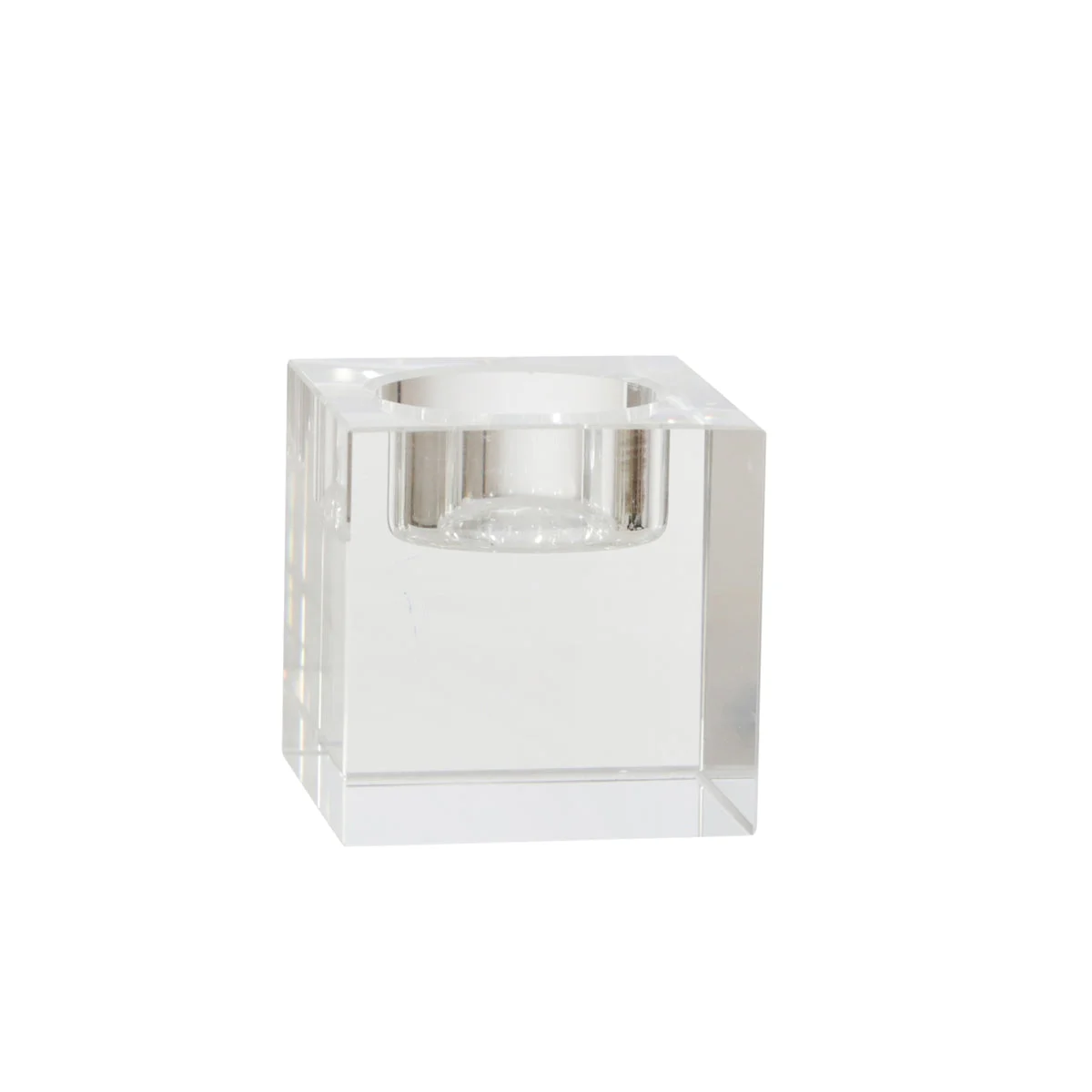 Sagebrook Home Glass 3`` Candle Holder, Clear