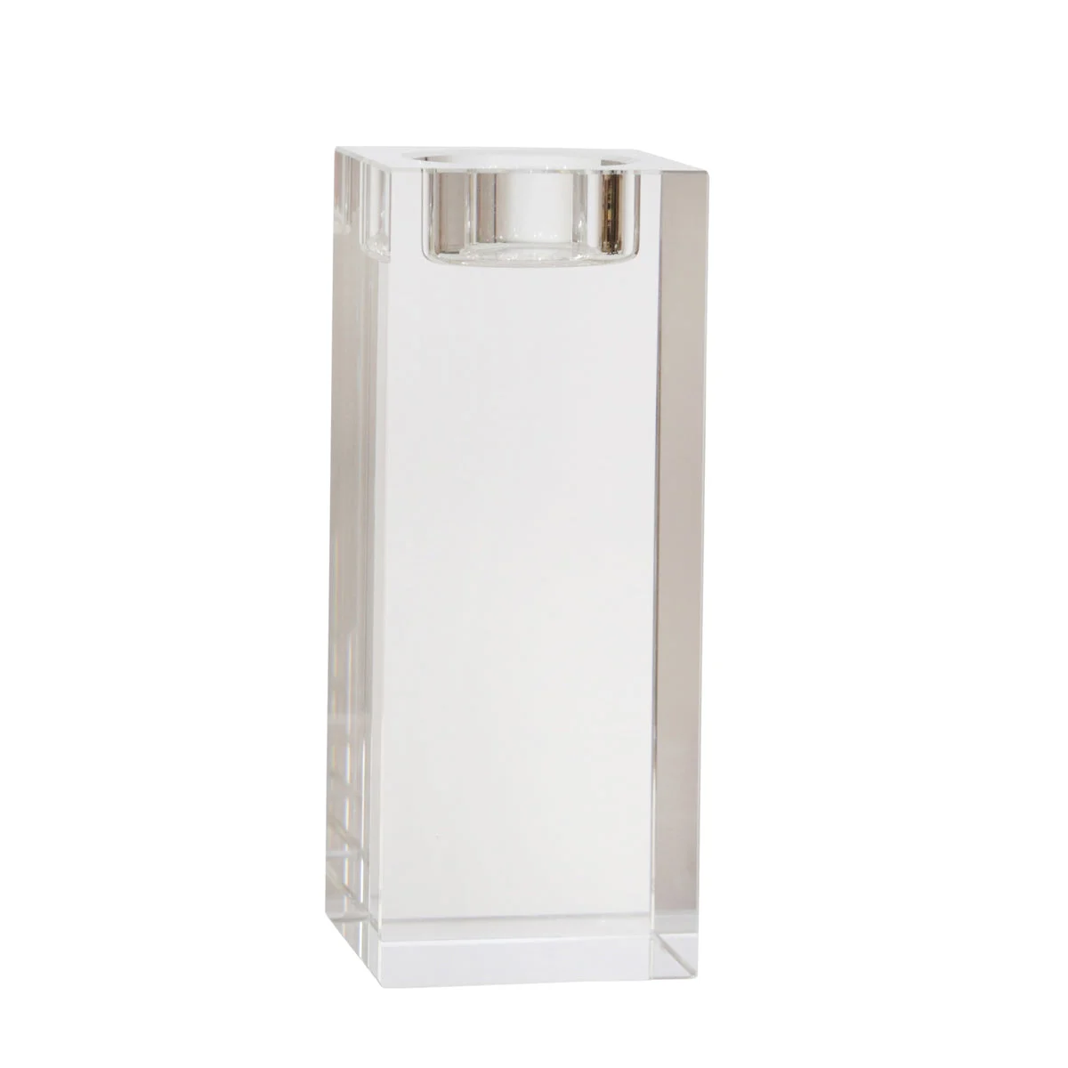 Sagebrook Home Glass 6" Candle Holder, Clear