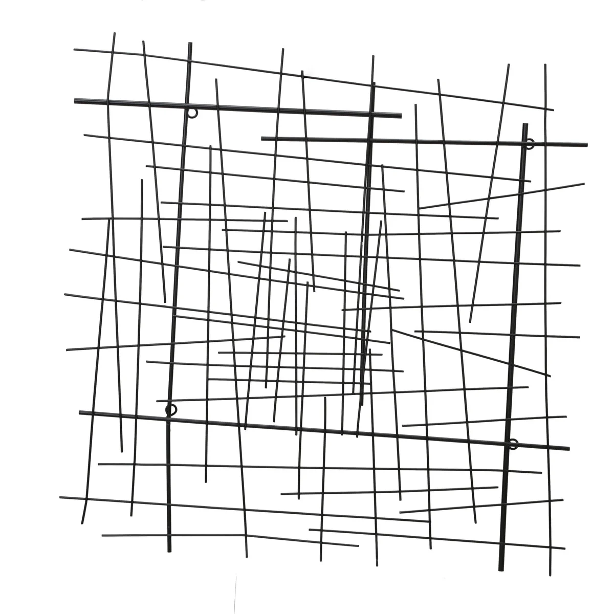 Sagebrook Home Metal 28`` Abstract Lines Wall Decor, Black Wb