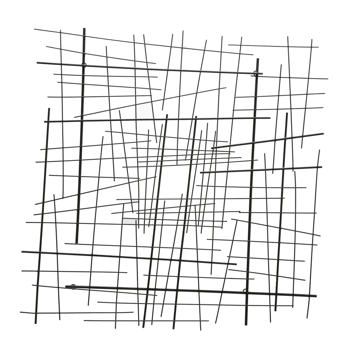 Sagebrook Home 15355-02 36" Metal Abstract Lines Wall Decor, Black Wb