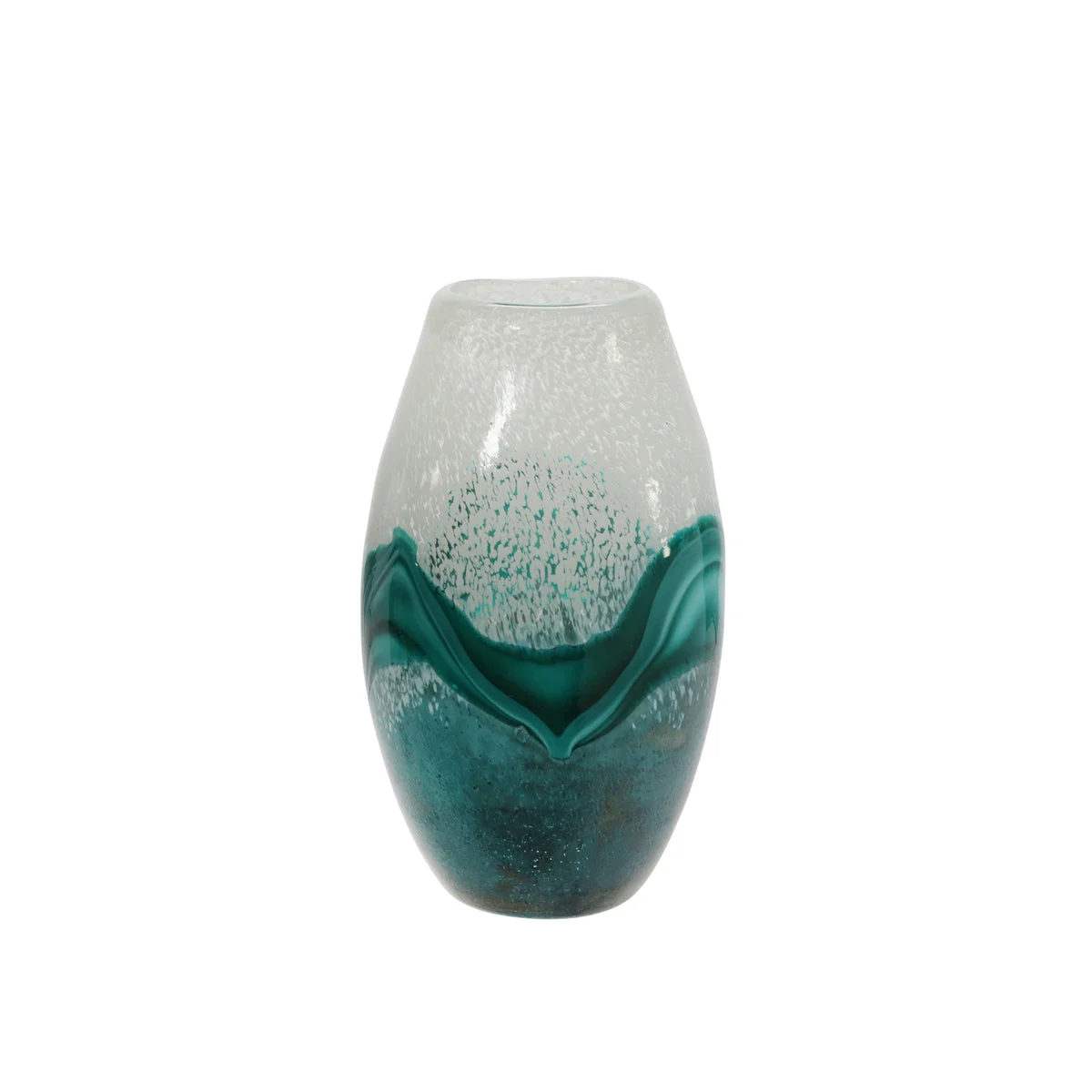 Sagebrook Home Glass 12"H Vase, Green Mix