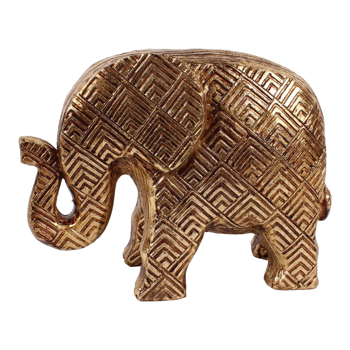 Sagebrook Home Polyresin 6``H Elephant Figurine, Gold