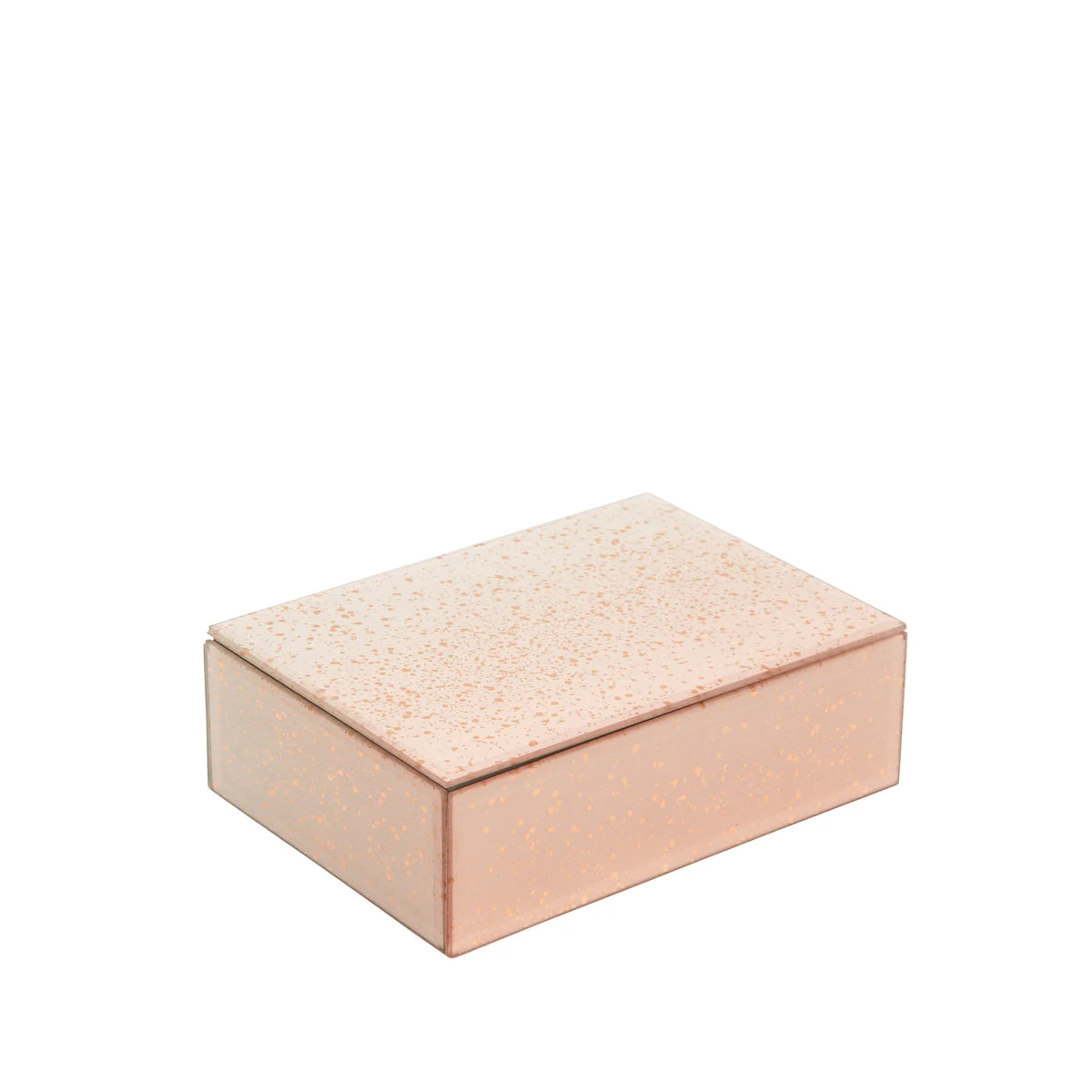 Sagebrook Home Wood/Glass 8`` Mirrored Box, Pink Gold Dust