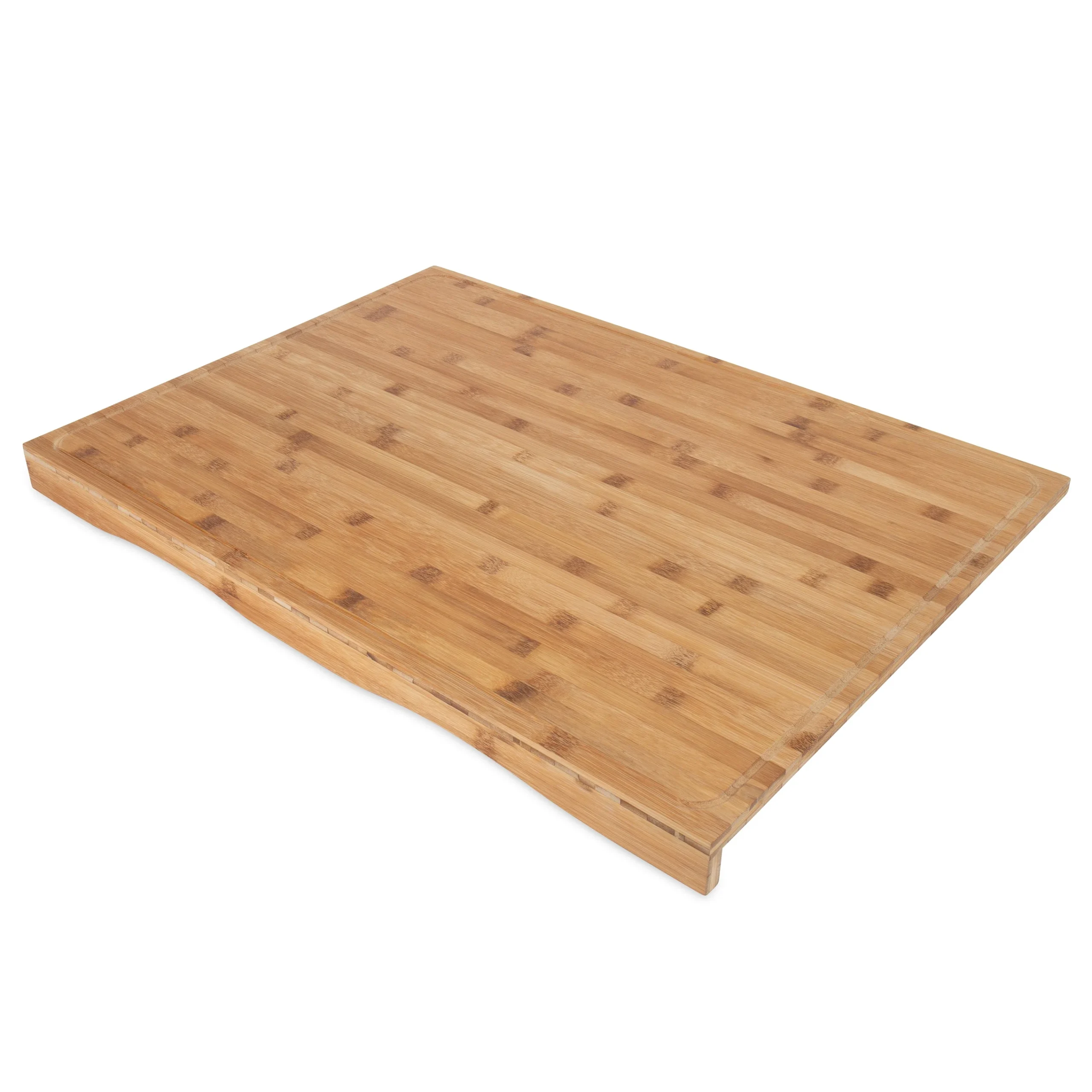 Camco 43548 4 Burner Grooved Bamboo Stove Top Work Surface with Adjustable Legs