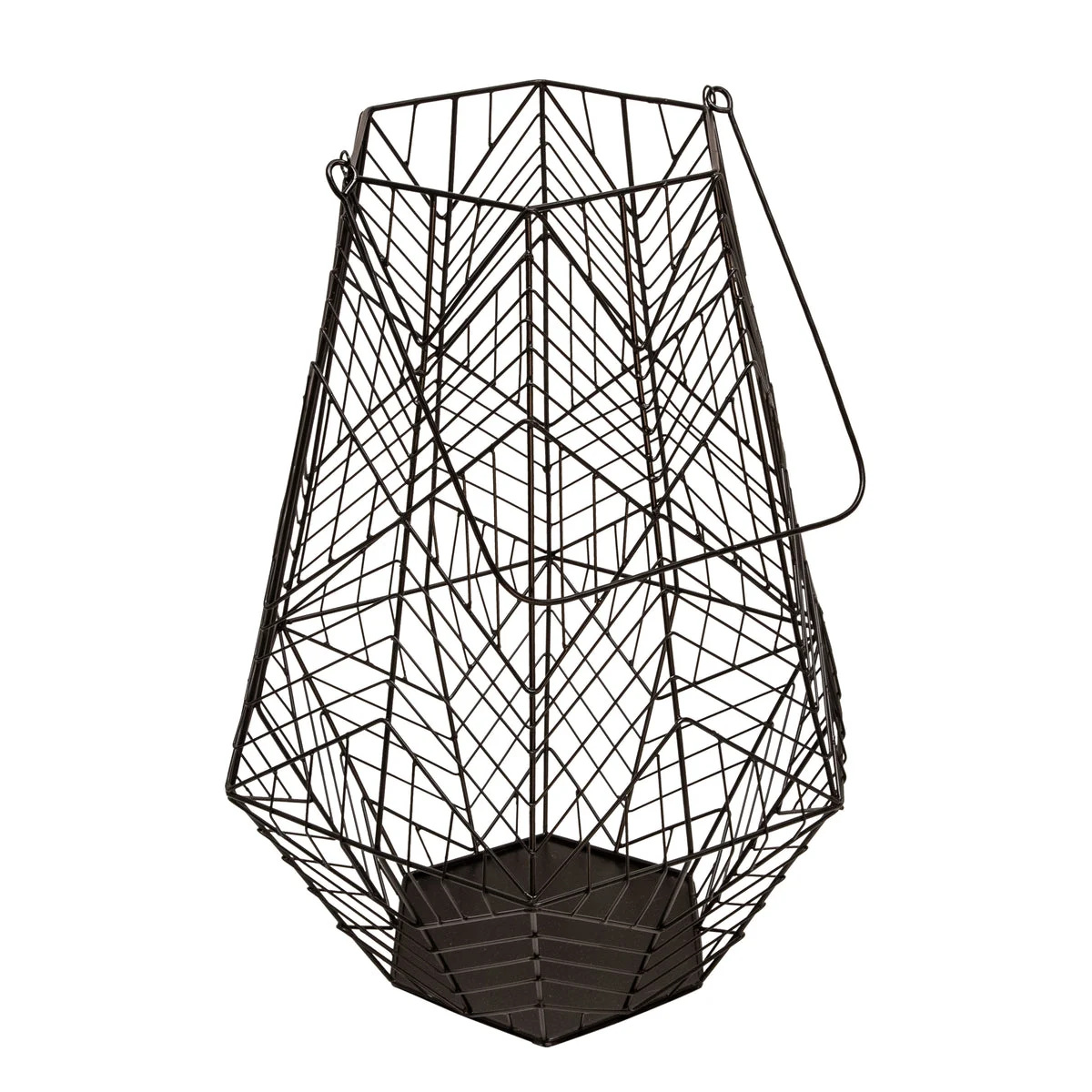 Sagebrook Home 15442 24" Metal Wire Lantern, Black
