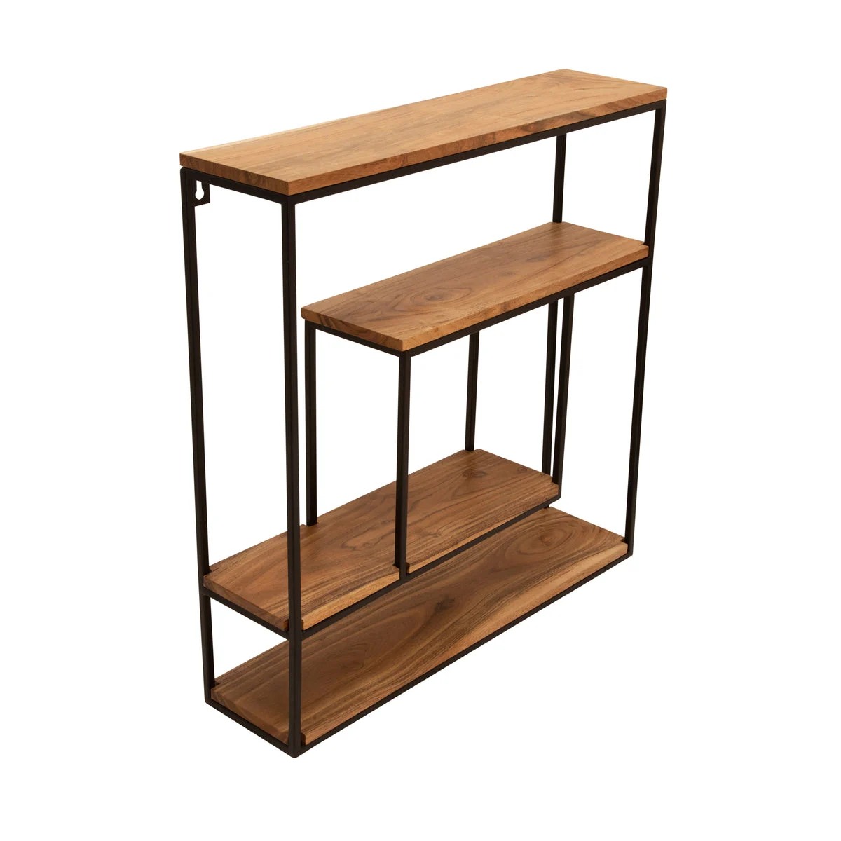 Sagebrook Home Metal/Wood 24.5`` Square Wall Shelf, Brown