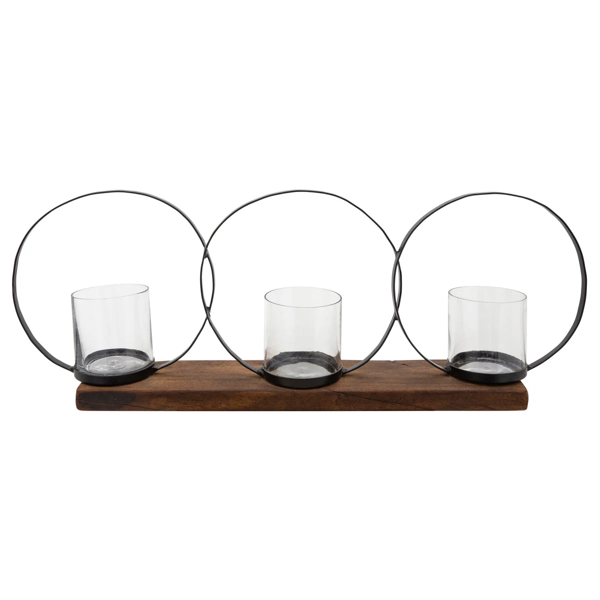 Sagebrook Home 28" 3-Candle Holders, Brown
