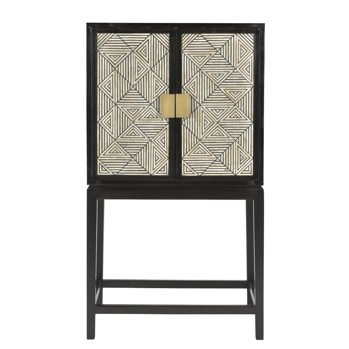 Sagebrook Home 54`` Wood 2-Door Cabinet, Black