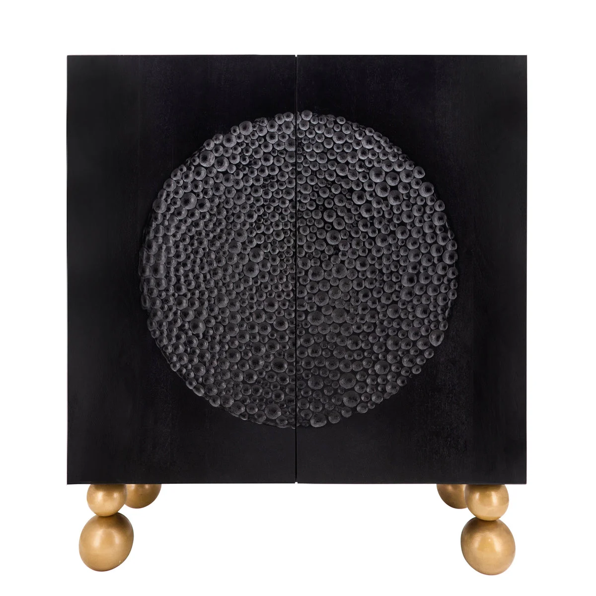 Sagebrook Home Wood 39X47`` Hammered Cabinet, Black