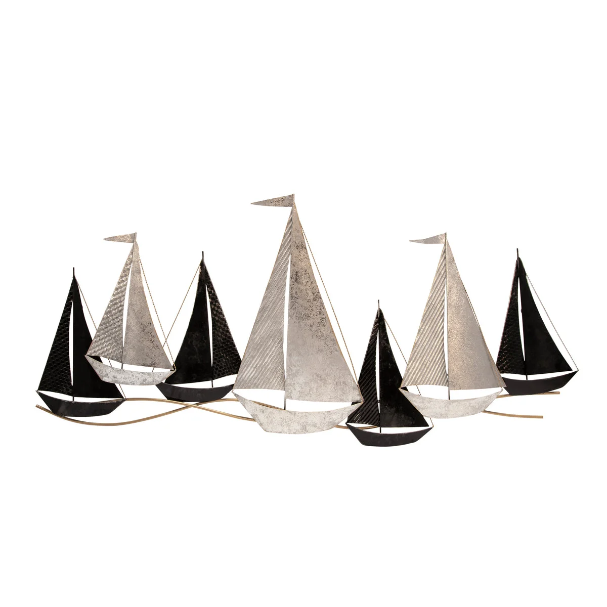 Sagebrook Home 15722 50" Metal Sailboats, Multi Wb