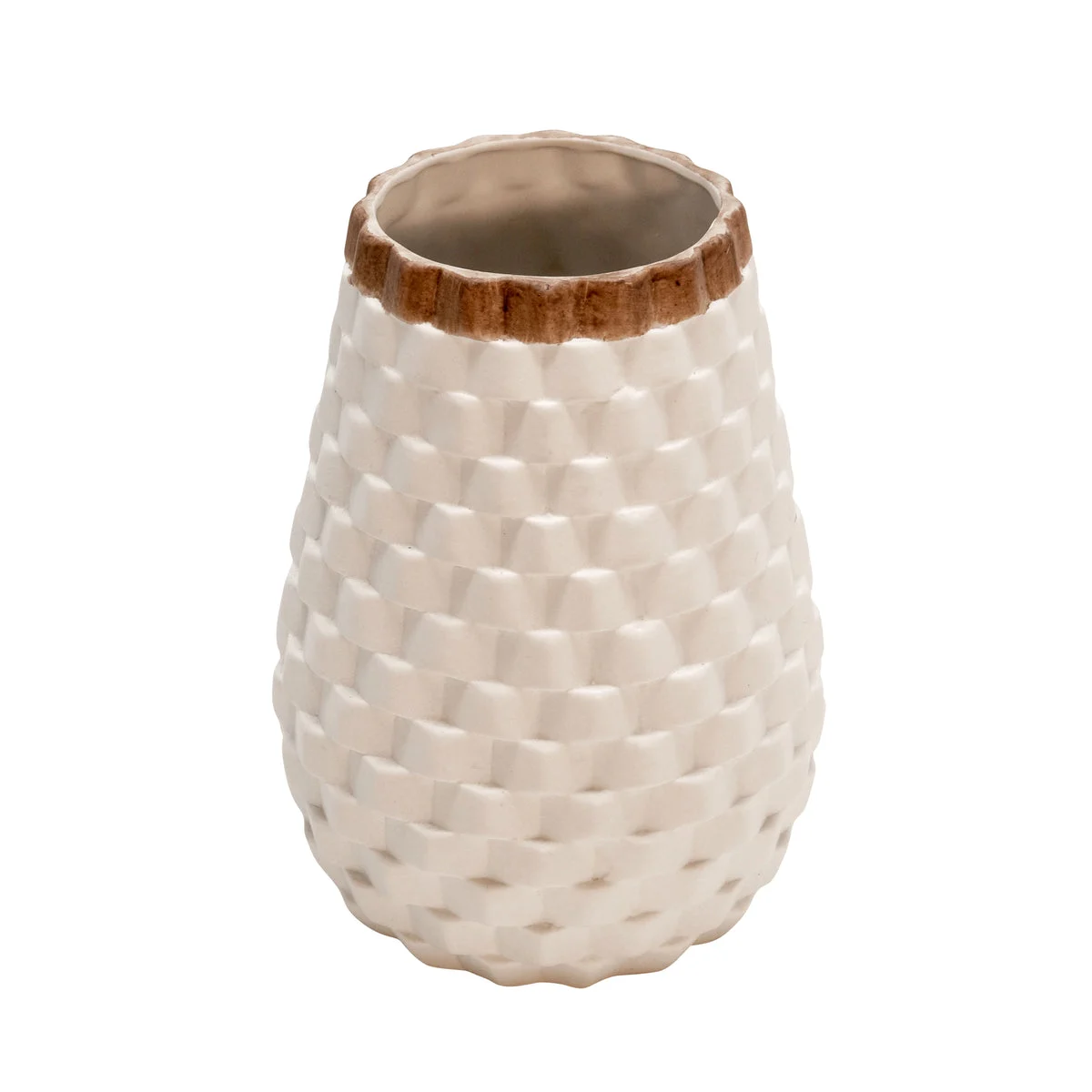 Sagebrook Home 15737 9" Textured Vase, White