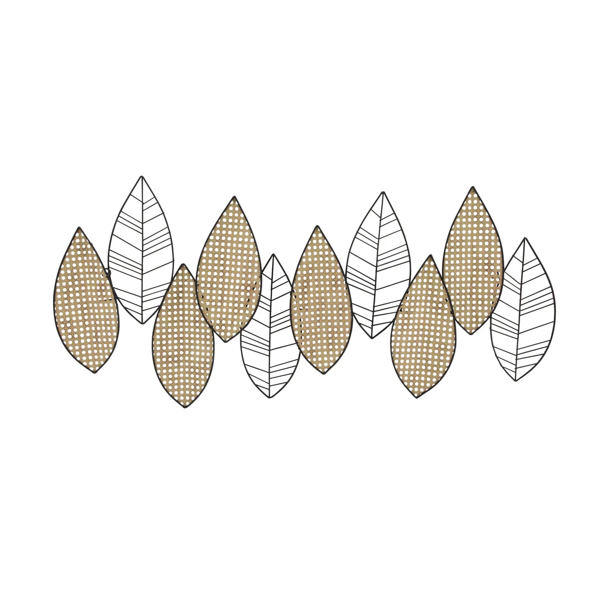 Sagebrook Home Metal 19`` Cut-Out Leaf Wall Deco, Natural Wb