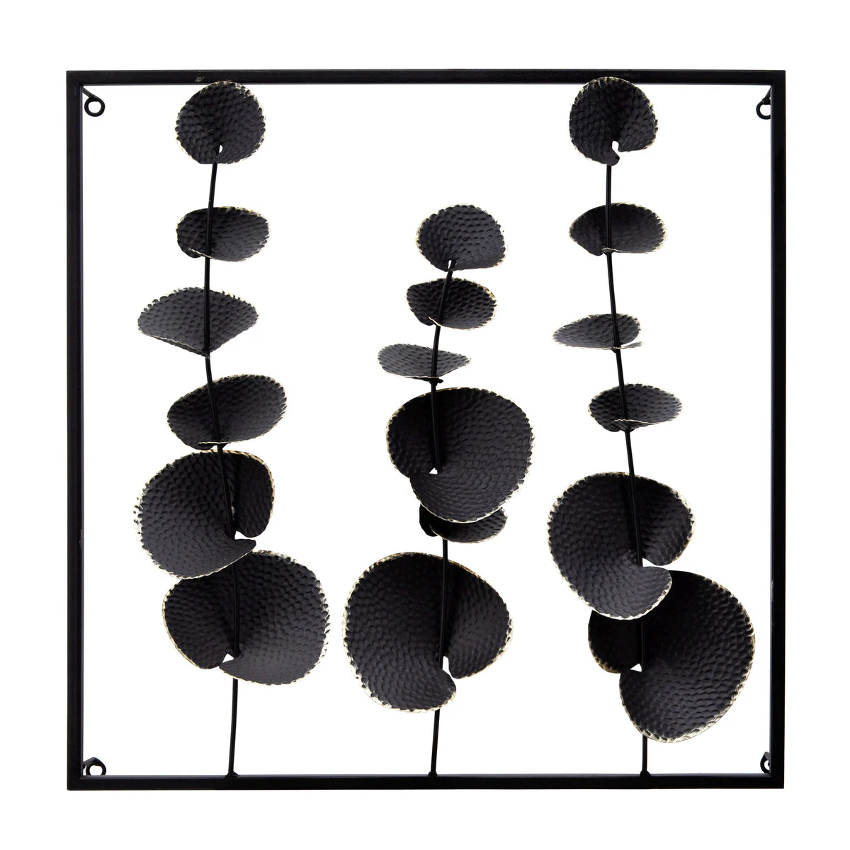 Sagebrook Home 15809 20" Metal Wall Deco, Black Wb