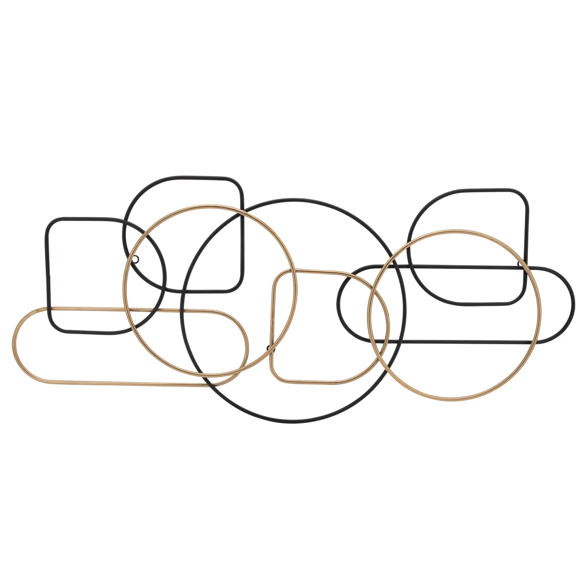 Sagebrook Home Metal 43`` Abstract Wall Decor, Gold/Black Wb