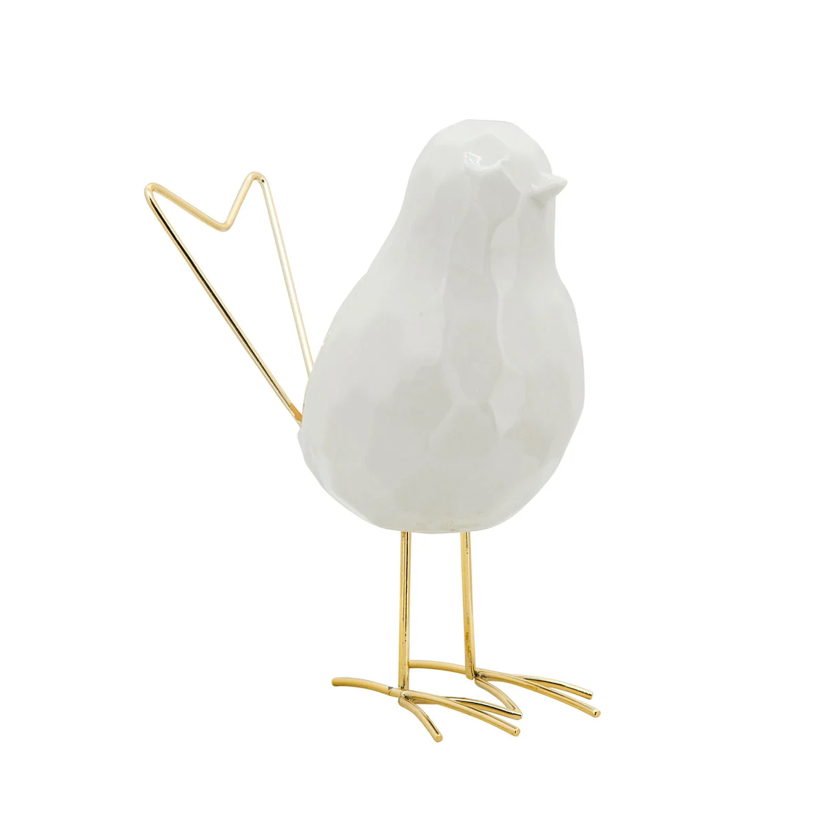 Sagebrook Home 8"H Bird Statuette, White